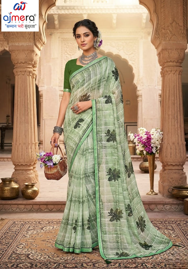 Chic Printed Saree with Blouse Piece for Sophisticated Ethnic Style | PRM-BALI