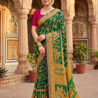 Designer Printed Saree with Blouse Piece for Special Occasions | VDT-TESLA BRASSO-01