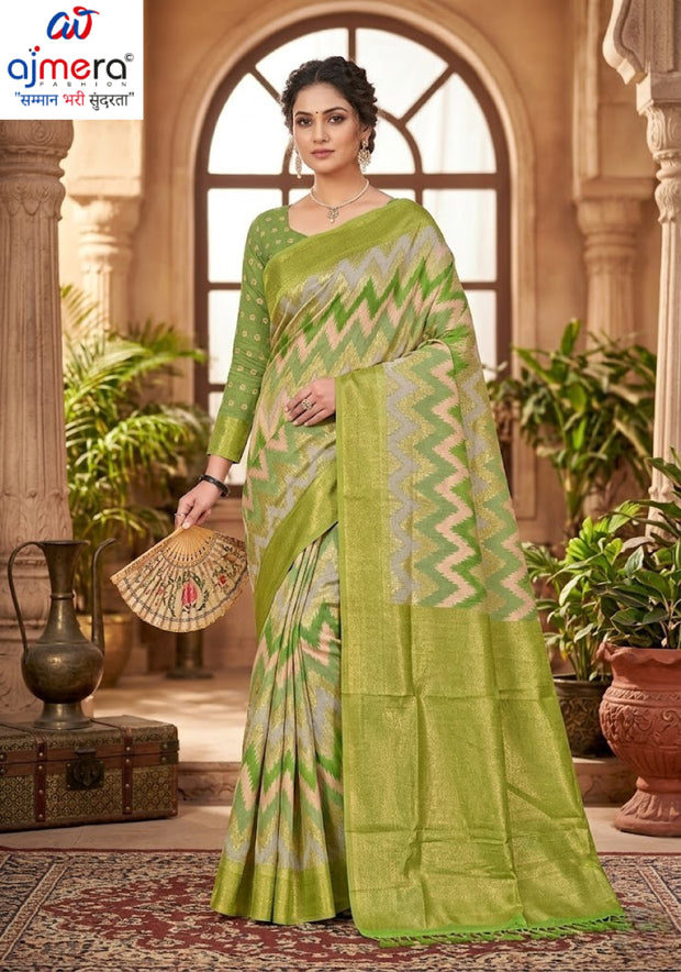 Classic Jacquard Silk Saree with Blouse Piece for Elegant Traditional Look | TUL-CHANDRAMUKHI COTTON VOL-10