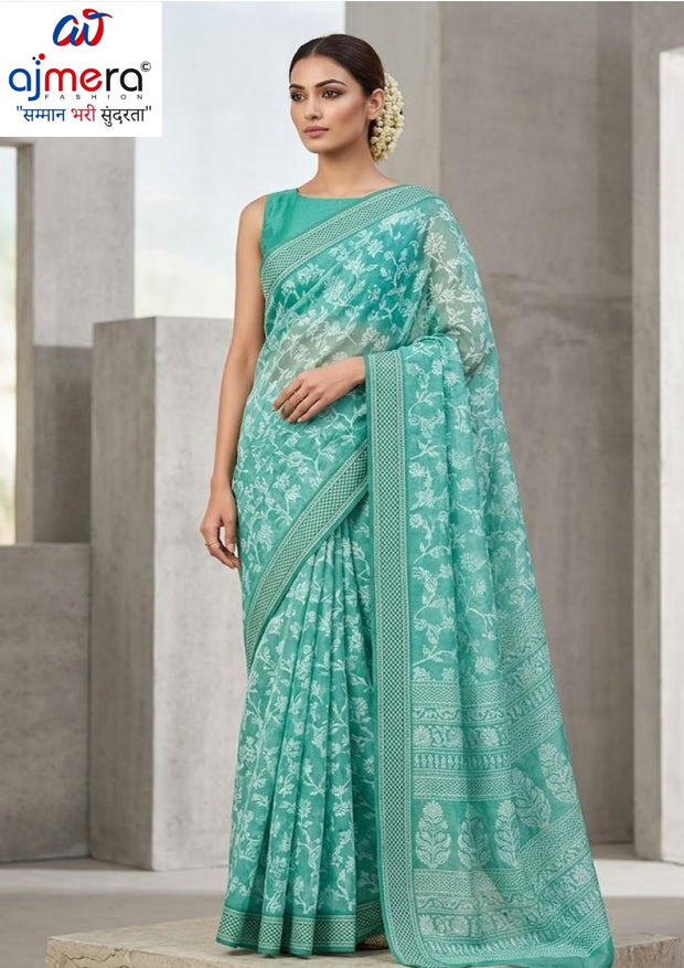 Fashionable Printed Saree with Blouse Piece for Festive Collection | RDD-ATLANTA