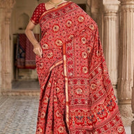 Graceful Printed Saree with Blouse Piece for Modern Ethnic Fashion  | VER-SHANTI-47831