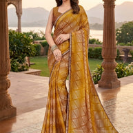 Chic Printed Saree with Blouse Piece for Sophisticated Ethnic Style | RDD-ANKITA