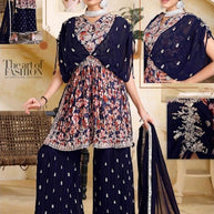 Elegant Georgette Designer Party Wear Gown for Women | SHP-ADDA-55