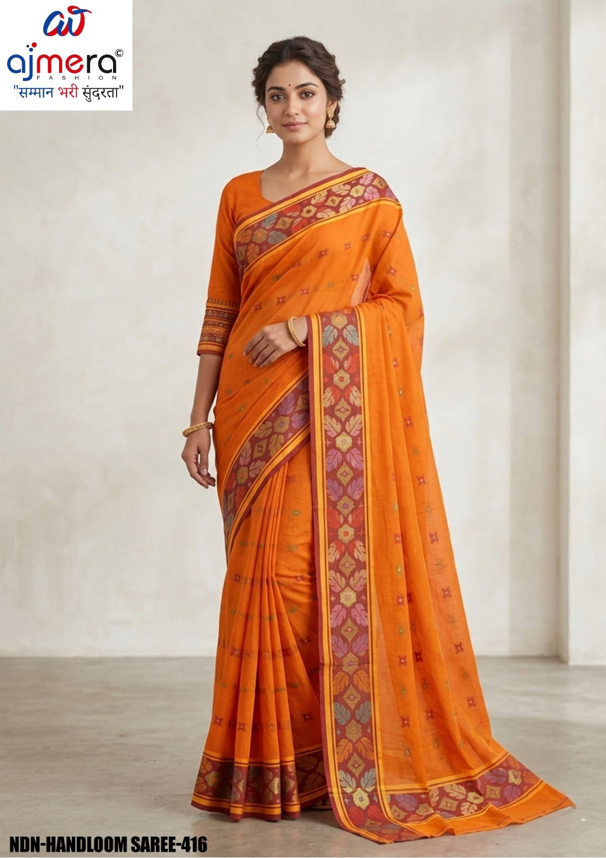 Cotton Saree with Without Blouse for Premium Ethnic and Traditional Wear | NDN-HANDLOOM SAREE-416