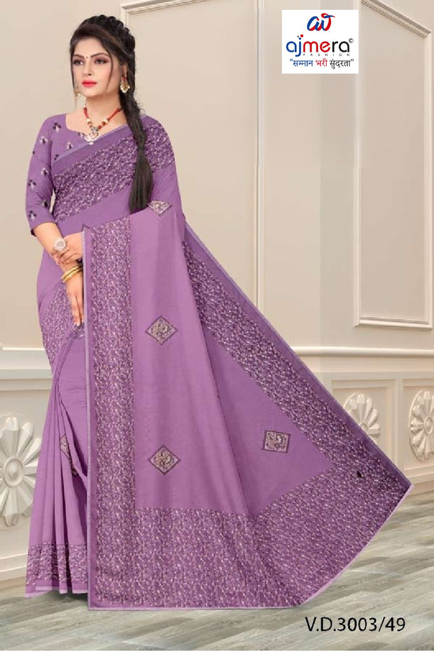 Weightless Print Loose Saree with Blouse for Premium Ethnic and Traditional Wear | SSR-OVIYA