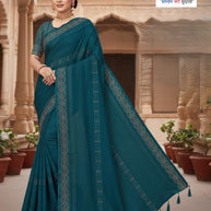 Silk Dyed Matching Saree with Blouse Piece for Premium Ethnic and Traditional Wear | TIK-DAWAT