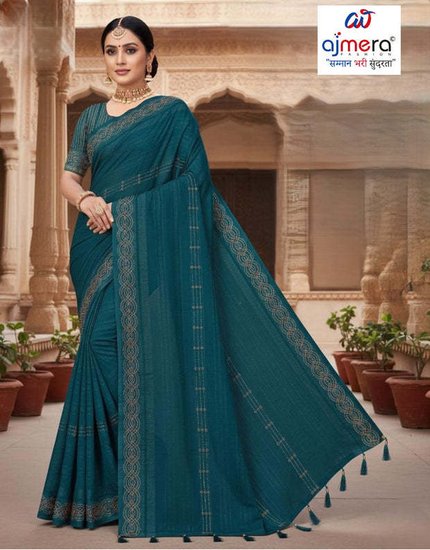 Silk Dyed Matching Saree with Blouse Piece for Premium Ethnic and Traditional Wear | TIK-DAWAT
