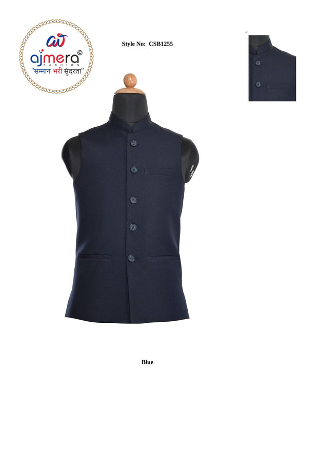 Premium Mens Waist Coat Supplier India | SNA-CSB1255