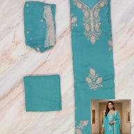 Premium Glass Organza Unstitched Suit Set | BKE-BABITA