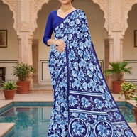 Printed Print Loose Saree with Blouse for Premium Ethnic and Traditional Wear | SGR-RENIYAL CRAPE