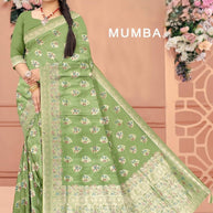 Luxury Jacquard Silk Saree with Blouse Piece for Wedding & Party Wear | RIK-MUMBA