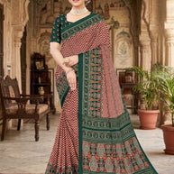 Trendy Printed Saree with Blouse Piece for Women’s Ethnic Wardrobe | PUS-DREAM GIRL-513