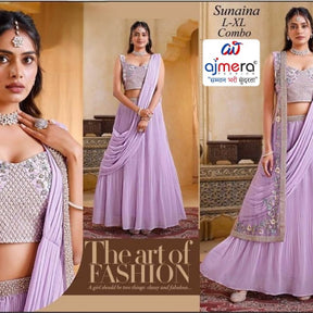 Gown Wholesale Designer Georgette Gown for Women | OSC-SUNAINA SADI