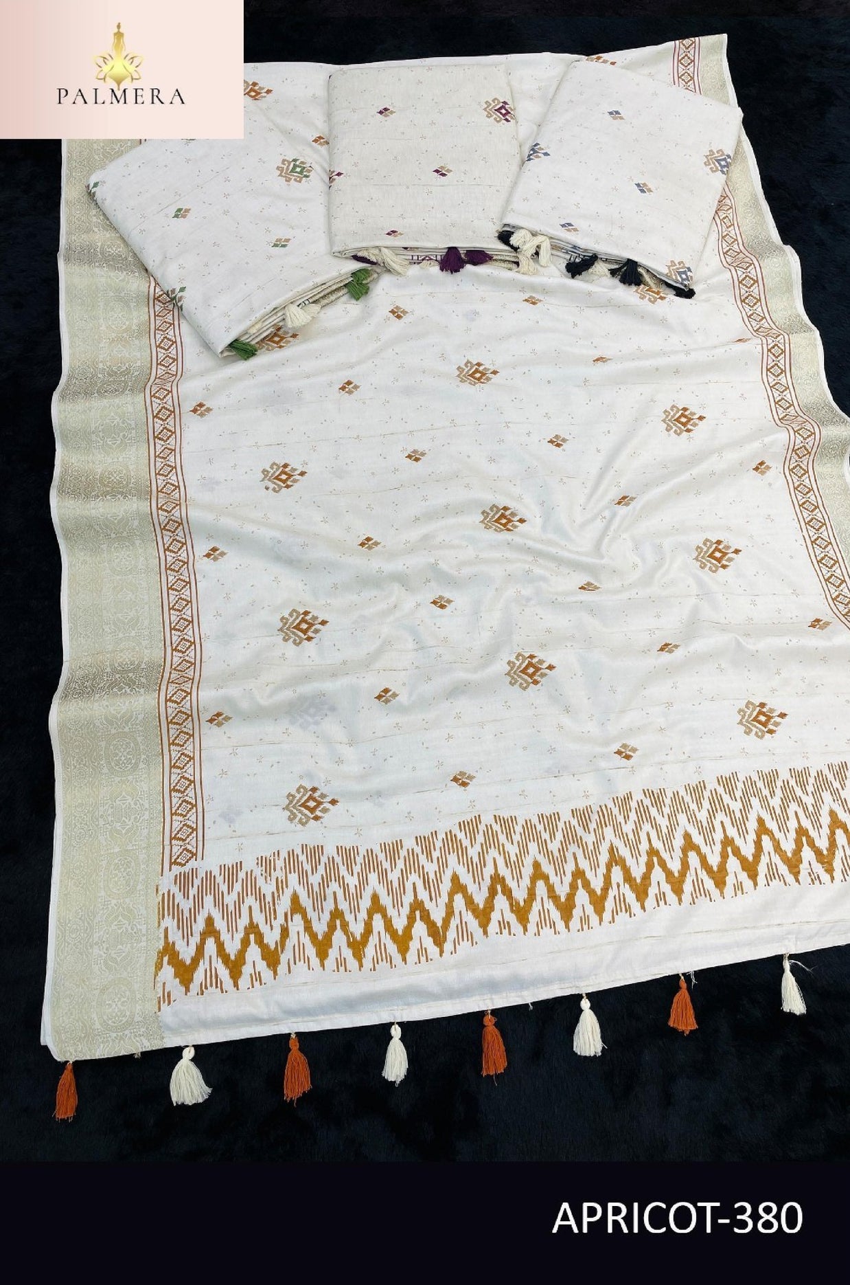 Apricot Linen Saree with Blouse for Premium Ethnic and Designer Wear | ALL-APRICOT-380