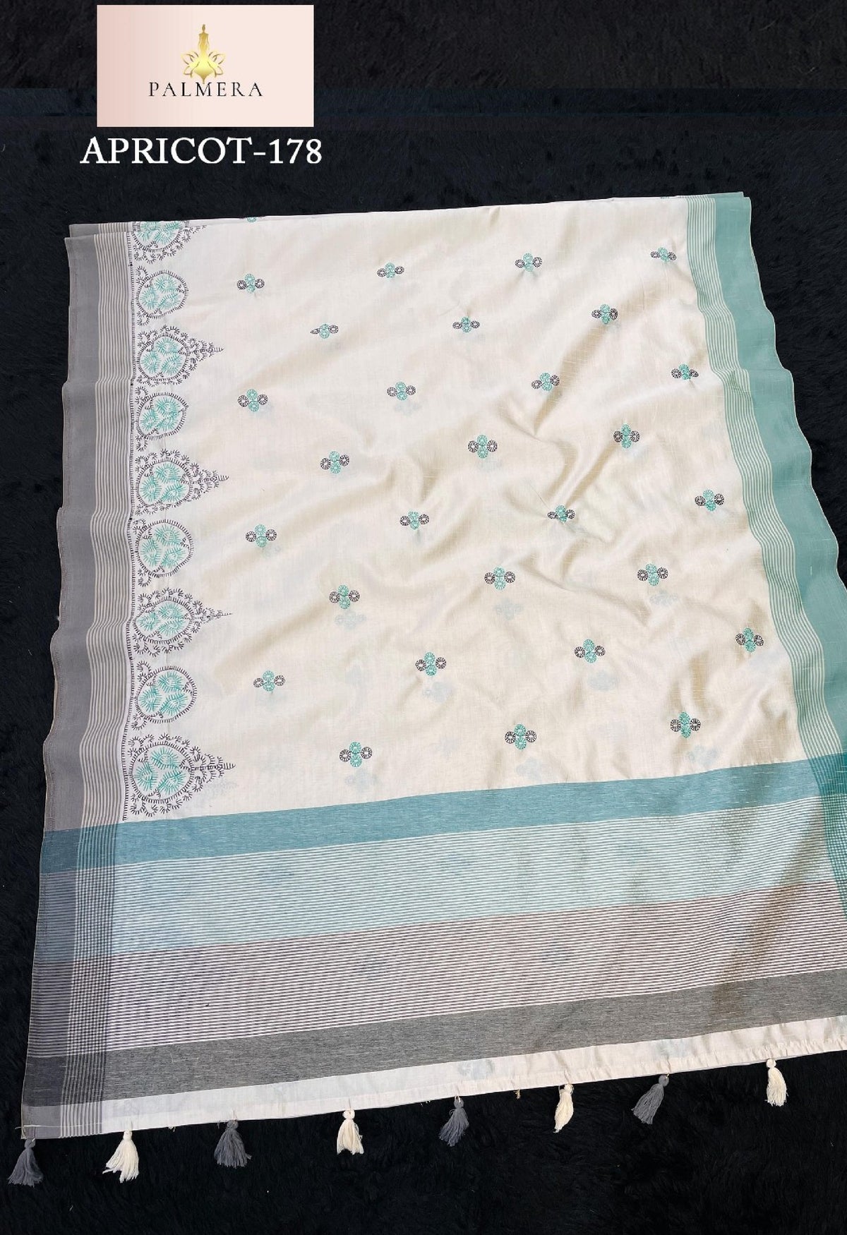 Apricot Linen Saree with Blouse for Premium Ethnic and Casual Wear | ALL-APRICOT-178