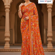Fashionable Printed Saree without Blouse for Festive Collection | TD-MAYURI-A