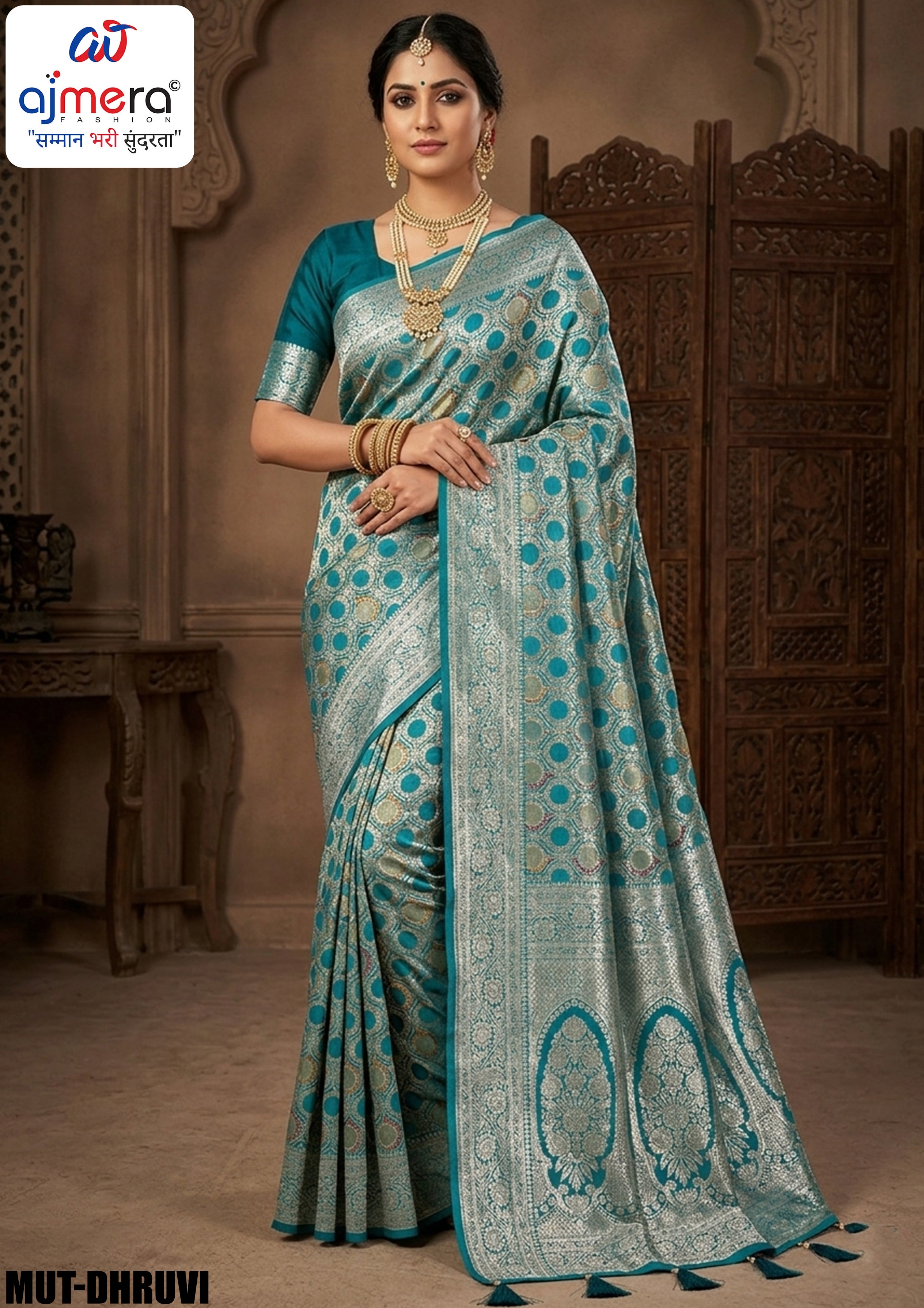 Premium Touch Jacquard Silk Saree With Blouse Piece | MUT-DHRUVI