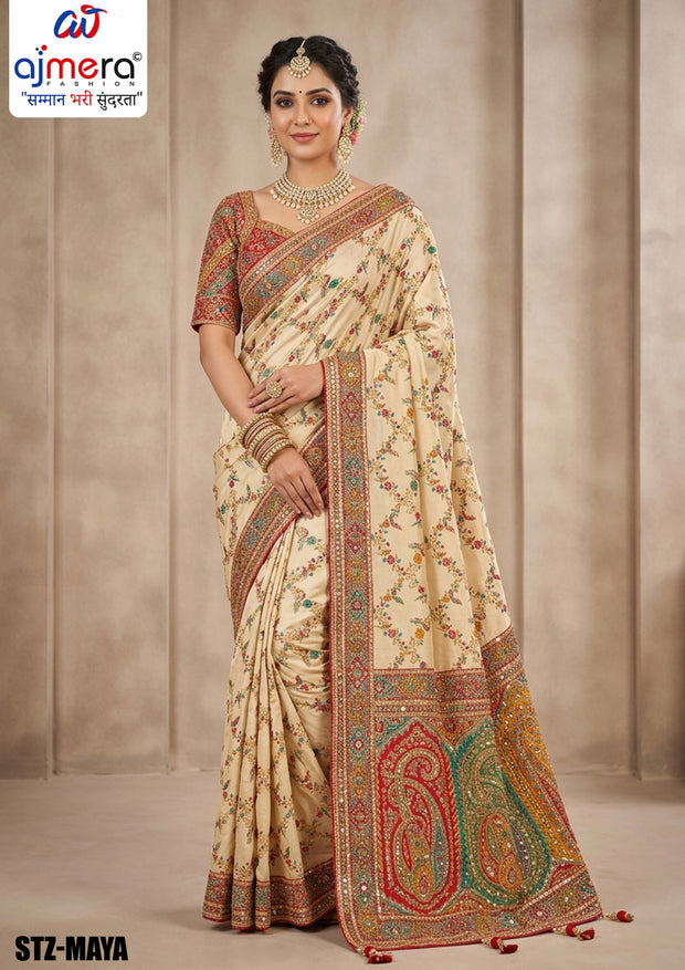 Elegant Craft Jacquard Silk Saree With Blouse Piece | STZ-MAYA
