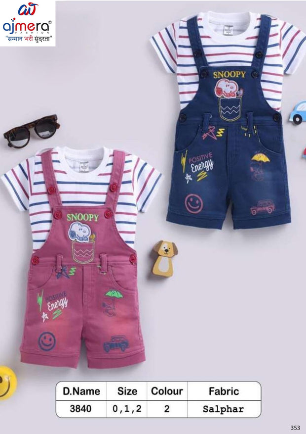 Baby Dungaree Set Wholesale in Surat | SHE-3840
