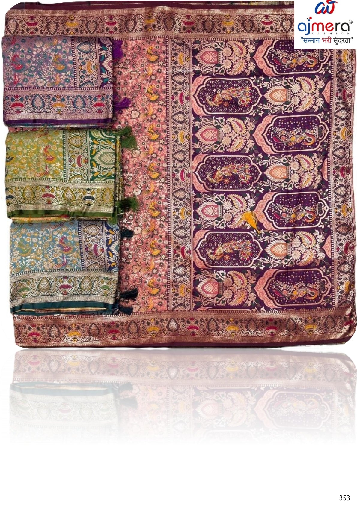 Graceful Jacquard Silk Saree with Blouse Piece for Timeless Ethnic Fashion | HLO-RAJSHREE-13