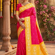 Classic Jacquard Silk Saree with Blouse Piece for Elegant Traditional Look | DOF-BEAGAUM BEAUTY-1