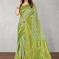 Graceful Jacquard Silk Saree without Blouse for Timeless Ethnic Fashion | TUL-AMRIT UTSAV COTTON