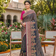 Classic Printed Saree with Blouse Piece for Timeless Traditional Style | VDT-ZOYA BRASSO-20