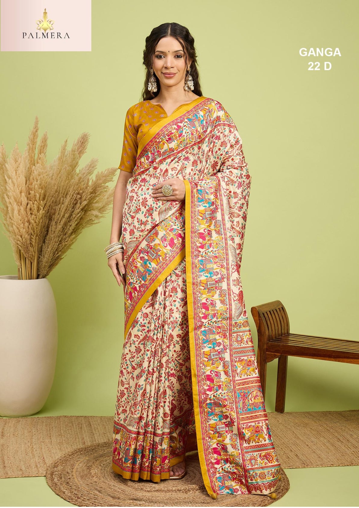 Ganga Silk Saree with Blouse for Premium Ethnic and Designer Wear | ALL-GANGA-22