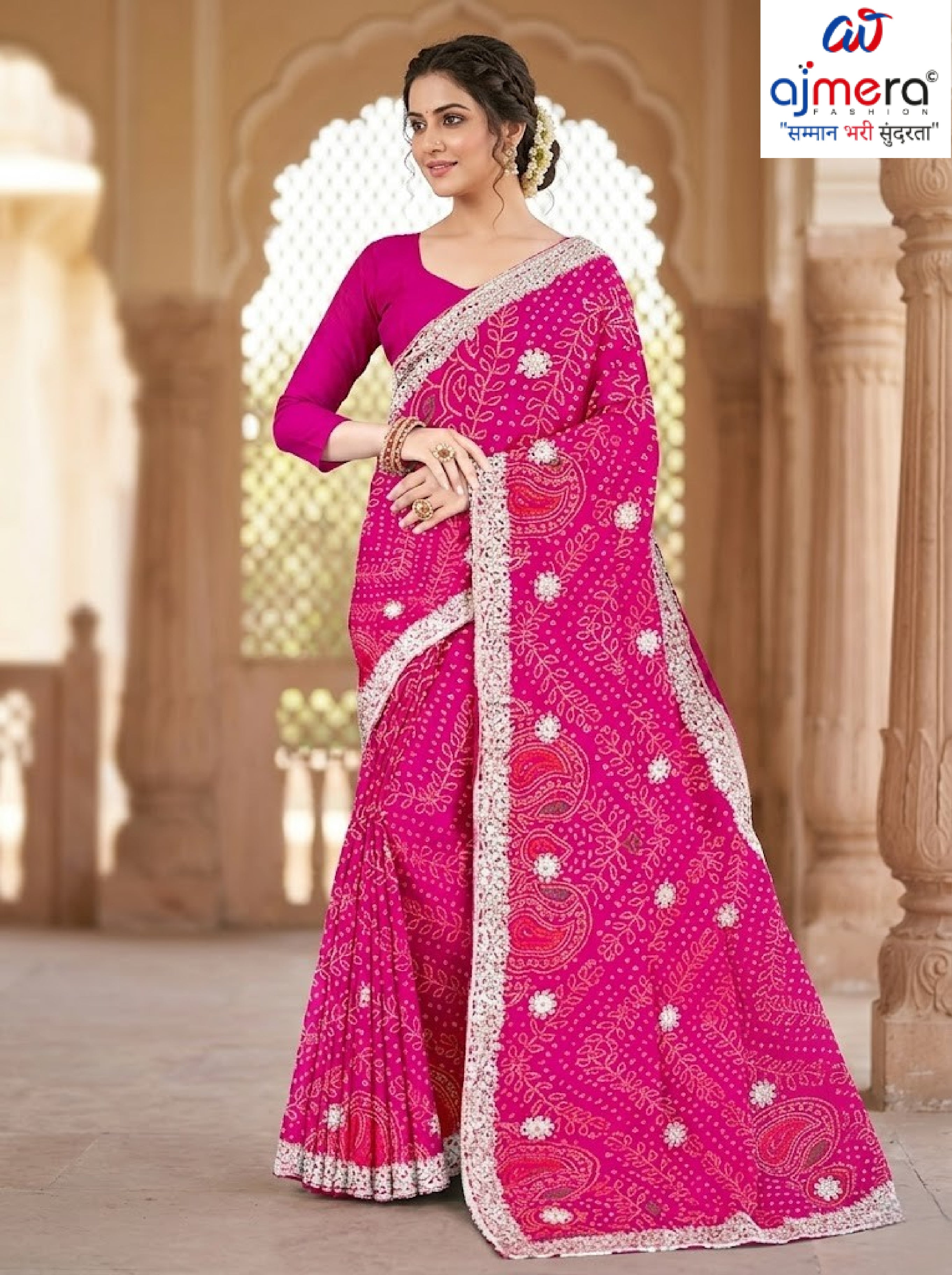 Trendy Printed Saree with Blouse Piece for Women’s Ethnic Wardrobe  | TD-ANARKALI