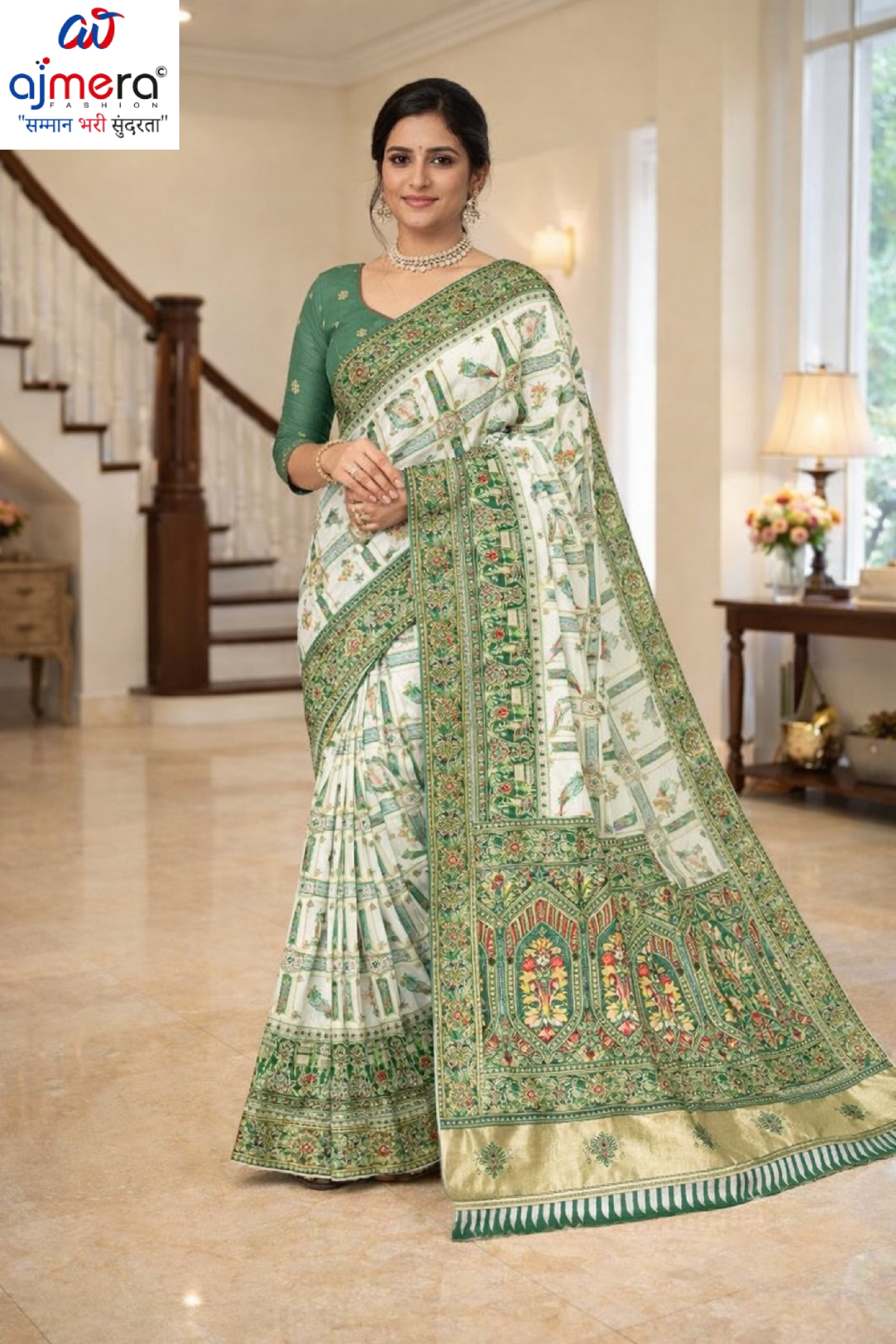 Stylish Jacquard Silk Saree with Blouse Piece for Festive Collection | DNA-PAPER BOAT