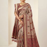 Party Wear Jacquard Silk Saree With Blouse Piece | KDT-LEISHA