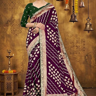 Premium Jacquard Silk Saree with Matching Blouse Piece for Ethnic Celebrations | DNA-DREAM LIGHT