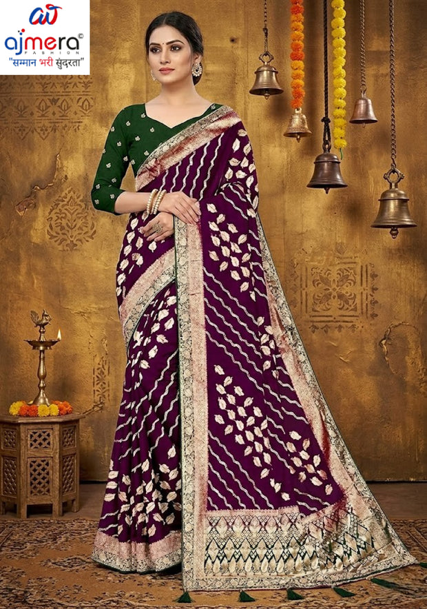 Premium Jacquard Silk Saree with Matching Blouse Piece for Ethnic Celebrations | DNA-DREAM LIGHT