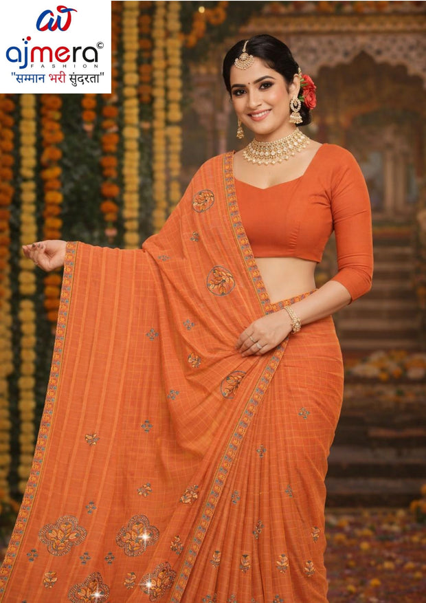 Fancy Cotton Saree with Without Blouse for Premium Ethnic and Traditional Wear | PJA-TOM AND JERRY