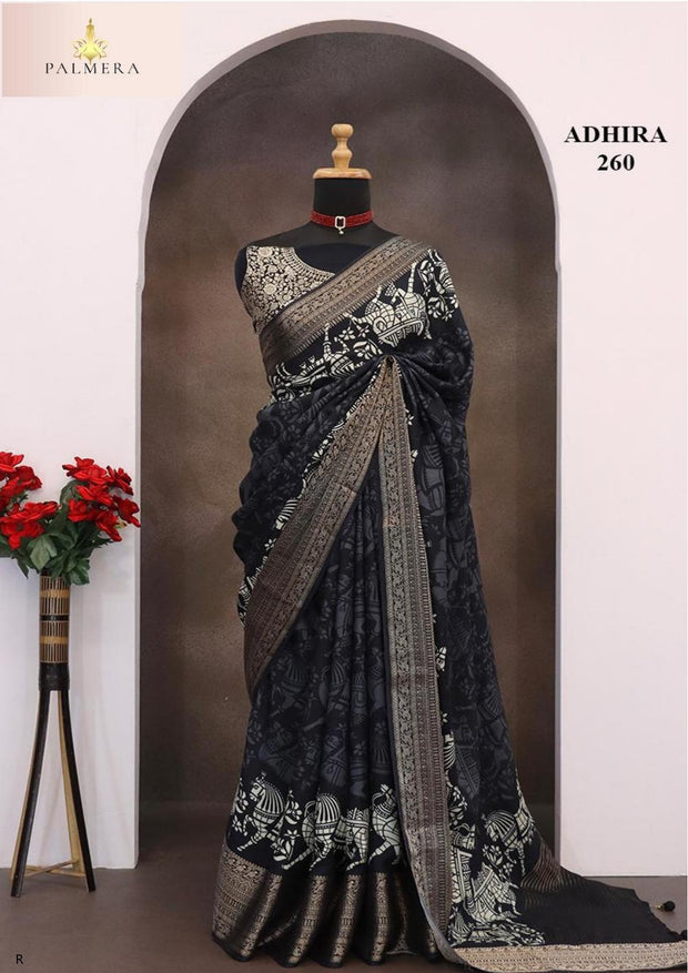 Adhira Viscose Dola Saree with Blouse for Premium Ethnic Occasion Wear | ALL-ADHIRA-260