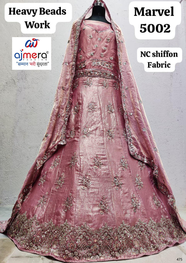 NC Chiffon Embroidery Lehenga Choli Manufacturer Supplier Exporter|AKJ-MARVEL-5002