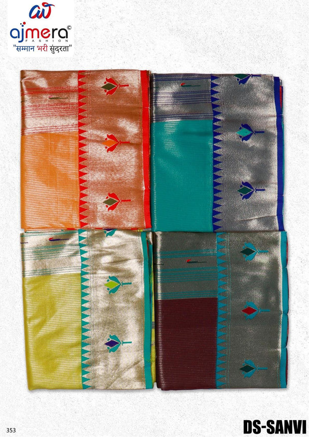 Elegant Jacquard Silk Saree with Designer Blouse Piece for Festive Elegance | DS-SANVI