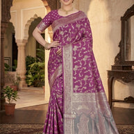 Designer Elegance Jacquard Silk Saree With Blouse Piece | TUL-MATWALI MAYA SILK