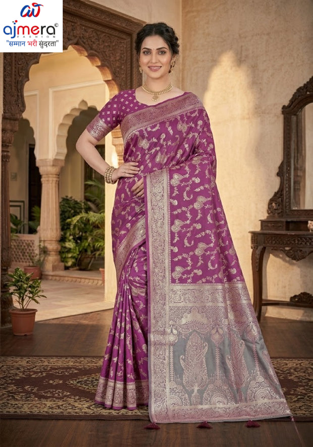 Designer Elegance Jacquard Silk Saree With Blouse Piece | TUL-MATWALI MAYA SILK