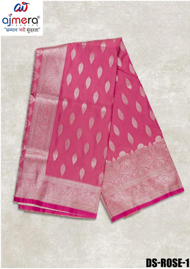 Exclusive Jacquard Silk Saree with Blouse Piece for Premium Cultural Wear | DS-ROSE-1