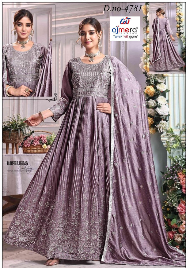 Gown Manufacturer in India Georgette Gown for Women | KTX-4781-XXL
