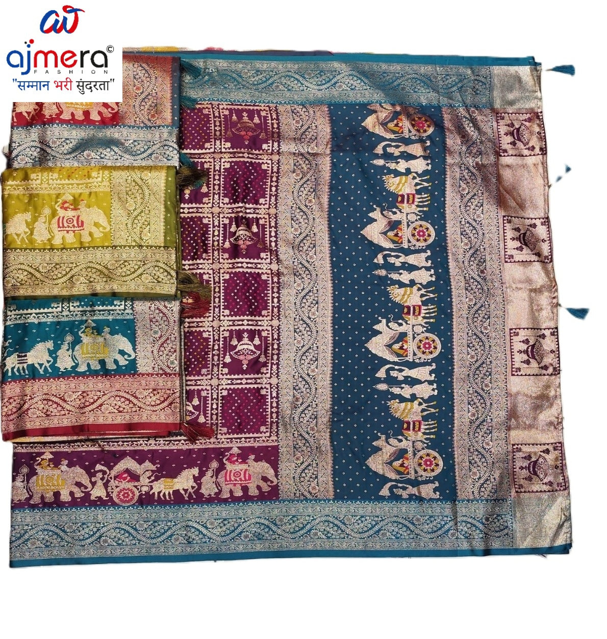 Fashionable Jacquard Silk Saree with Blouse Piece for Special Events | HLO-RAJSHREE-3