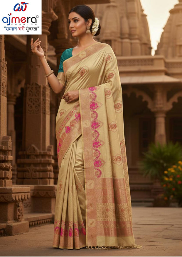 Classic Jacquard Silk Saree with Blouse Piece for Elegant Traditional Look | SBV-SS-5-2365