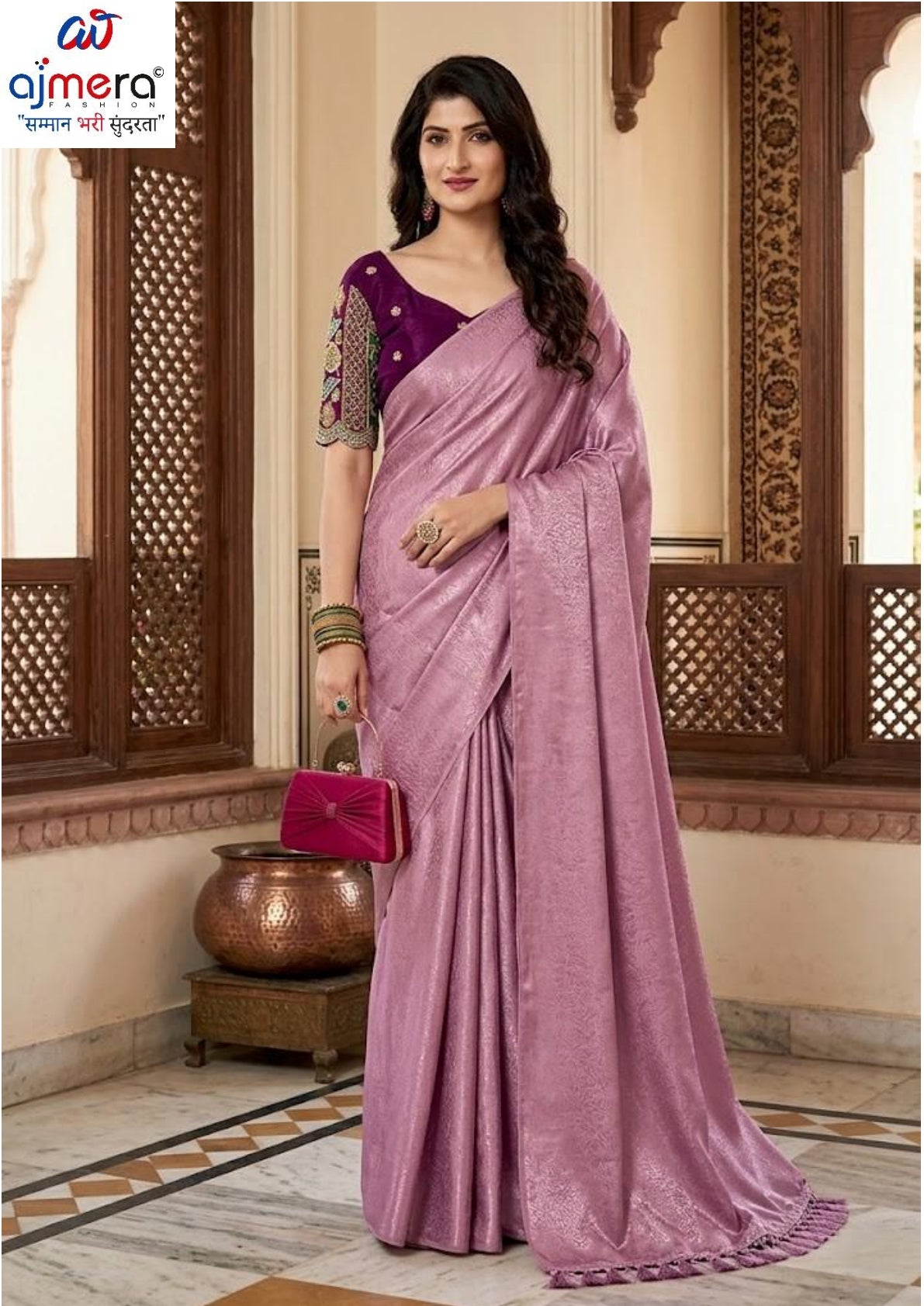 Jacquard Fancy Dyed Matching Saree with Blouse Piece for Premium Ethnic and Traditional Wear | RLL-RIDHIMA SILK-1