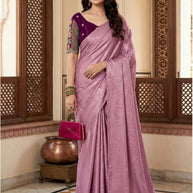 Jacquard Fancy Dyed Matching Saree with Blouse Piece for Premium Ethnic and Traditional Wear | RLL-RIDHIMA SILK-1
