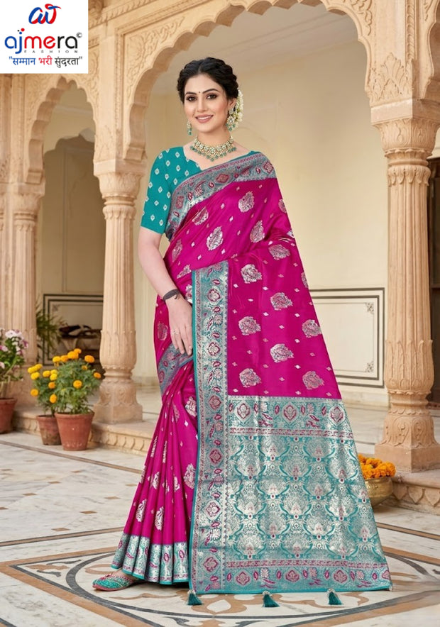 Modern Elegance Jacquard Silk Saree With Blouse Piece | DPM-SPARKLE CHINON