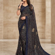 Fashionable Printed Saree with Blouse Piece for Festive Collection  | RDD-JYOTHI