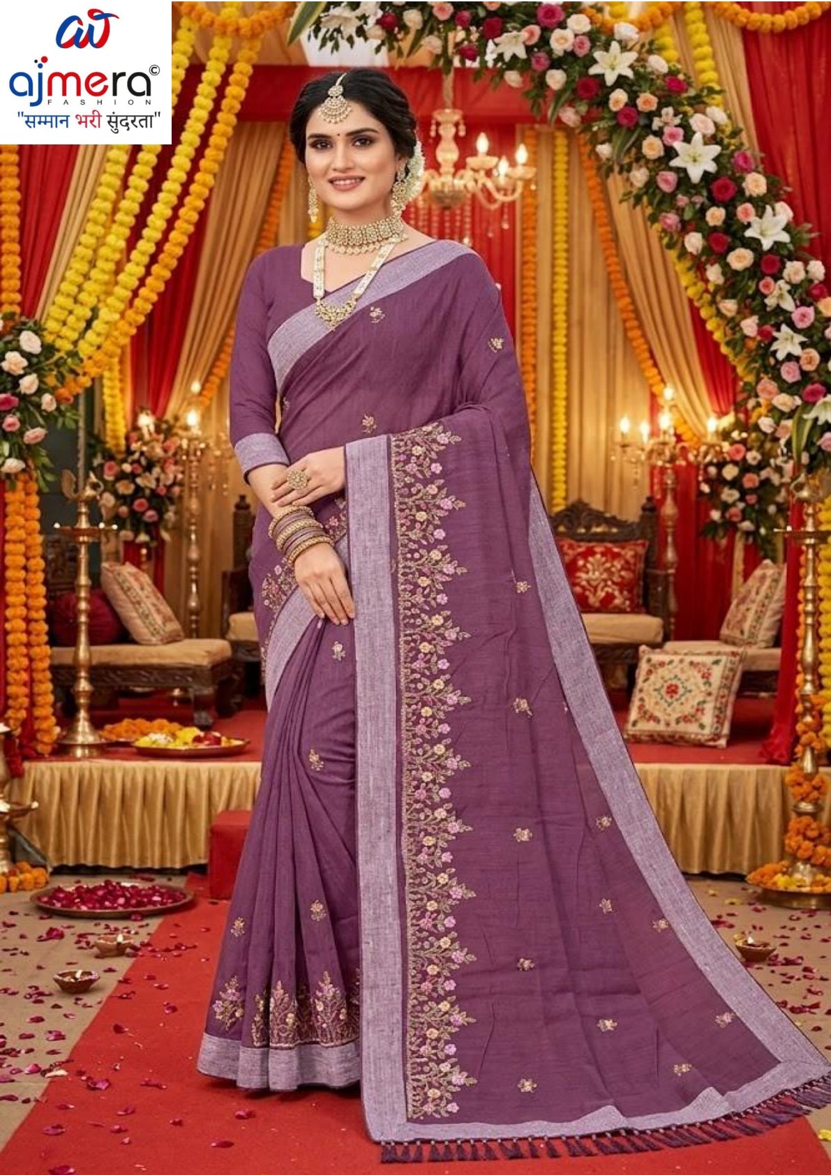 Fancy Cotton Saree with Blouse Piece for Premium Ethnic and Traditional Wear | VKF-TARPAN