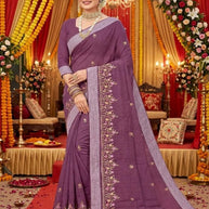 Fancy Cotton Saree with Blouse Piece for Premium Ethnic and Traditional Wear | VKF-TARPAN