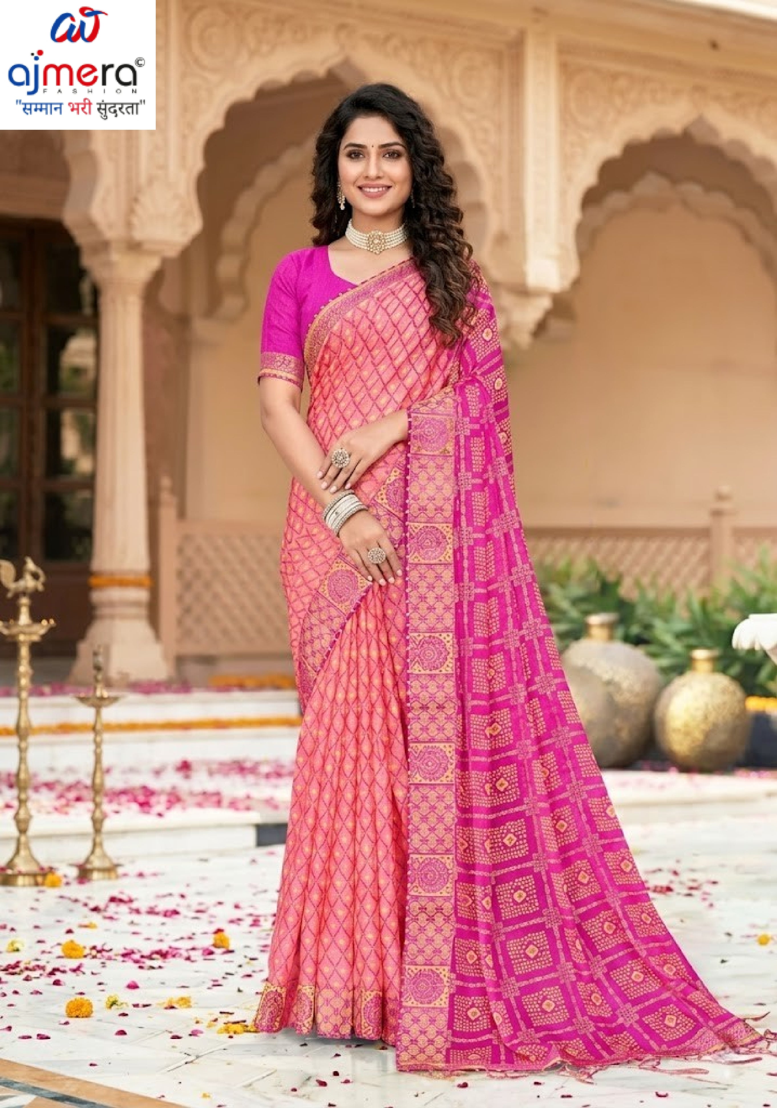 Classic Printed Saree with Blouse Piece for Timeless Traditional Style  | JS-MITWA